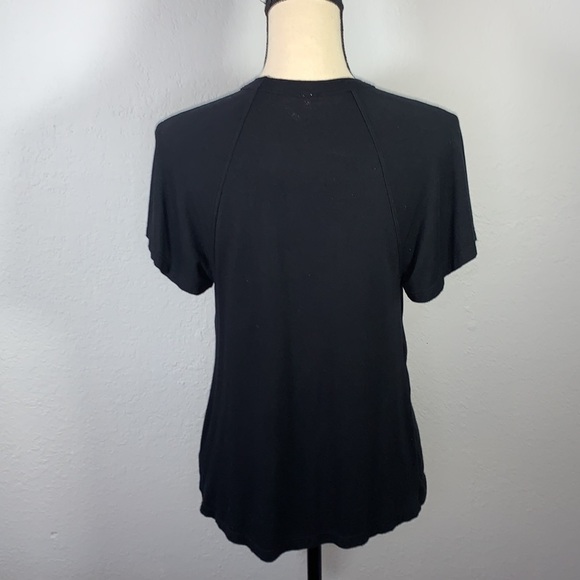 Free People Black Just A Twist Basic T-Shirt size extra small - Picture 6 of 11